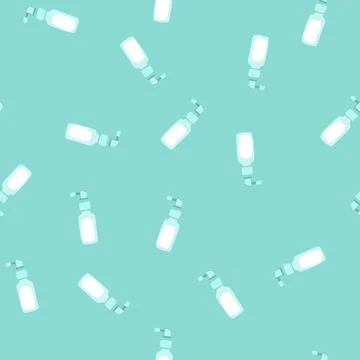 Seamless pattern nozzle throat spray bottle cartoon vector Stock Illustration