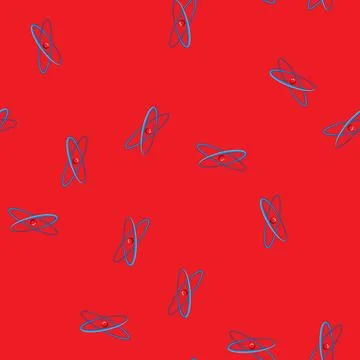 Seamless pattern nucleus atom cartoon vector イラスト素材
