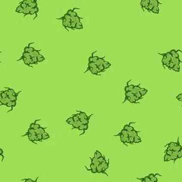 Seamless pattern nug weed bud cartoon vector Stock Illustration