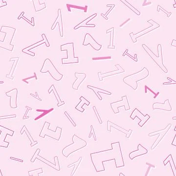 Seamless pattern with number one Stock-Illustration