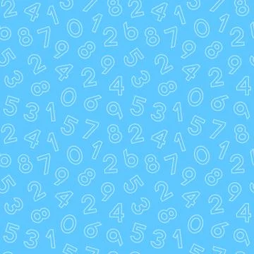 Seamless pattern with numbers Stock Illustration