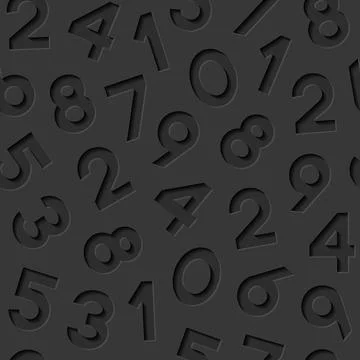 Seamless pattern with numbers Stock Illustration