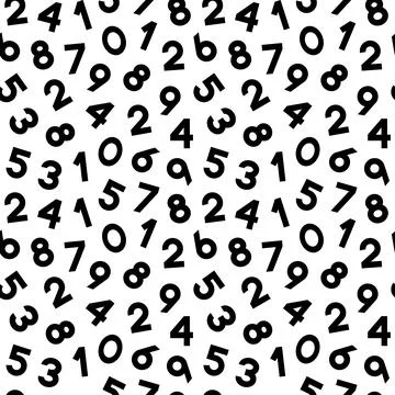 Seamless pattern with numbers Stock Illustration