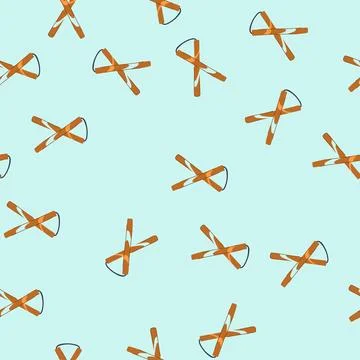 Seamless pattern nunchaku cross weapon concept for martial arts Illustrazione stock