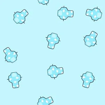 Seamless pattern nursery changing pad cartoon vector 스톡 일러스트