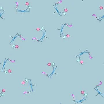 Seamless pattern nursery crib mobile cartoon vector Stock Illustration