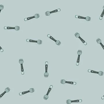 Seamless pattern nutrition toddler fork cartoon vector Stock Illustration