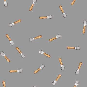 Seamless pattern nutrition toddler spoon cartoon vector Stock Illustration