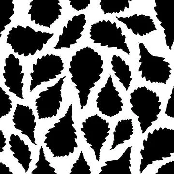 Seamless pattern Oak leaves collection. nature scandinavian style background Illustrazione stock