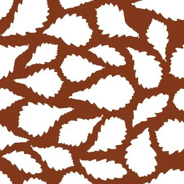 Seamless pattern Oak leaves. nature scandinavian style background. Nursery decor イラスト素材
