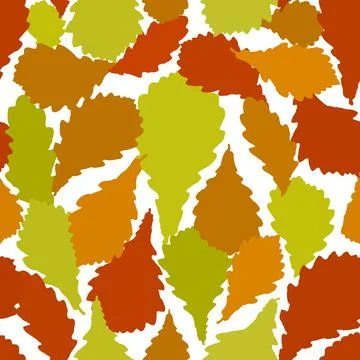 Seamless pattern Oak leaves. nature scandinavian style background. Nursery decor Stock Illustration