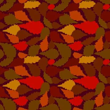 Seamless pattern Oak leaves. nature scandinavian style background. Nursery decor 스톡 일러스트