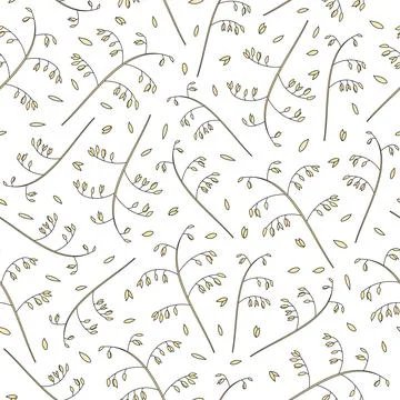 Seamless pattern with oat. Stock Illustration