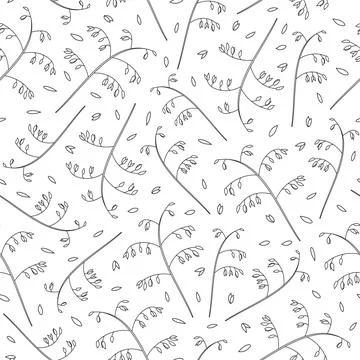 Seamless pattern with oat. Stock Illustration