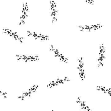 Seamless pattern oatmeal oat flakes sketch hand drawn 스톡 일러스트