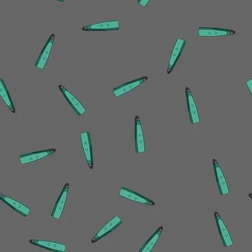 Seamless pattern object 3d pen cartoon vector Stock Illustration