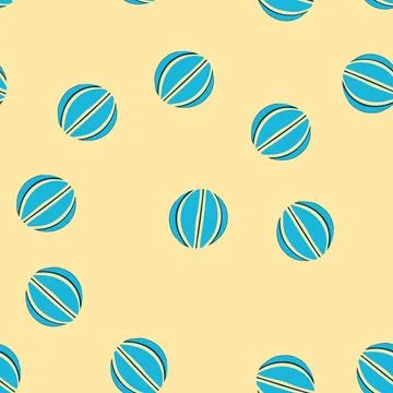 Seamless pattern object basketball ball cartoon vector Illustrazione stock