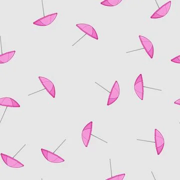 Seamless pattern object beach umbrella cartoon vector イラスト素材