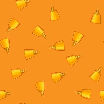 Seamless pattern object bell cartoon vector color sign Stockillustratie