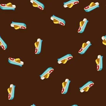 Seamless pattern object boat toy cartoon vector イラスト素材