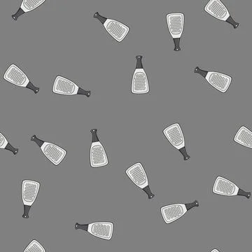 Seamless pattern object grater cooking cartoon vector Stock Illustration