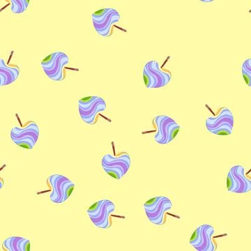 Seamless pattern object hand fan cartoon vector Stock Illustration