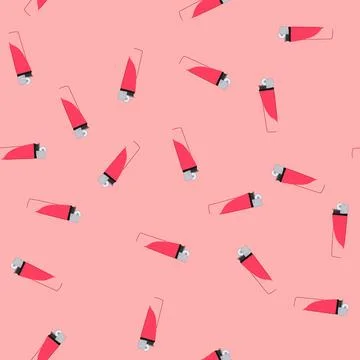 Seamless pattern object lighter fire cartoon vector Stock Illustration