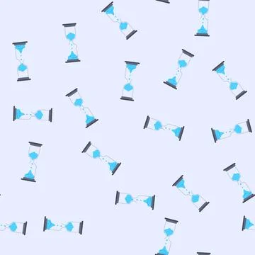 Seamless pattern object sandglass cartoon vector Stock Illustration