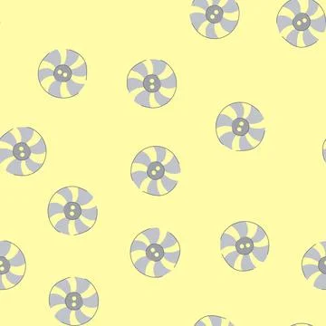 Seamless pattern object sewing button cartoon vector イラスト素材