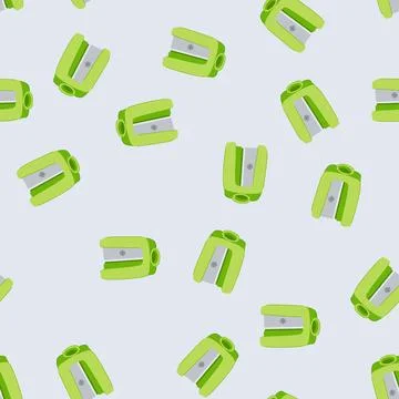 Seamless pattern object sharpener pencil cartoon vector Illustration