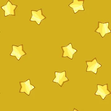 Seamless pattern object star cartoon vector Stock Illustration
