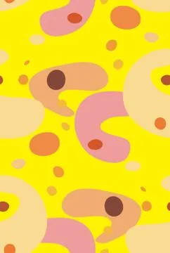 Seamless Pattern of Oblong Shapes Stock Illustration