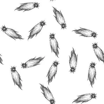 Seamless pattern observation shooting star sketch hand drawn Stock Illustration
