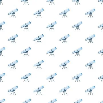 Seamless pattern of observing space telescopes Stock Illustration