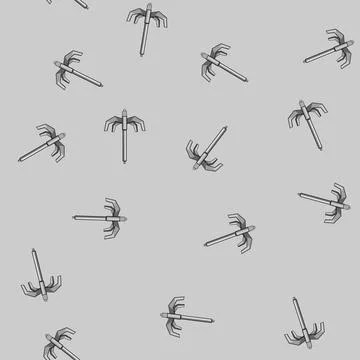 Seamless pattern ocean boat anchor cartoon vector Stock Illustration