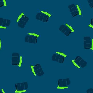 Seamless pattern ocean chemical spill cartoon vector 库存插图