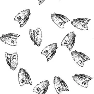 Seamless pattern ocean sailor captain hat sketch hand drawn Illustrazione stock