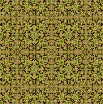 Seamless pattern ocher brown green Stock Illustration