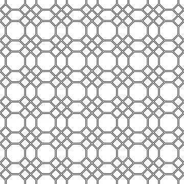 Seamless pattern of the octagon vector Stock Illustration