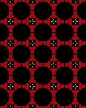 Seamless pattern of octagons in black and red that can be used for wallpapers an Stock Illustration