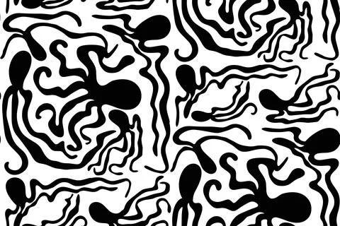 Seamless pattern with octopus. Perfect for fabric, textile. Vector seamless Stock Illustration