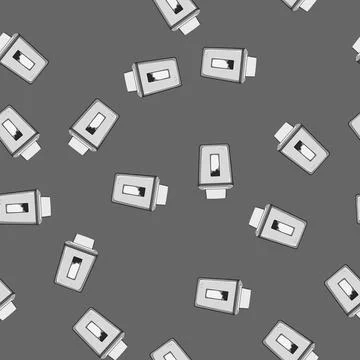 Seamless pattern office cut shredder cartoon vector Illustrazione stock