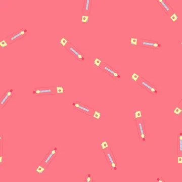 Seamless pattern office cutter knife cartoon vector Stock Illustration