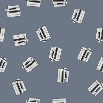 Seamless pattern office fax machine cartoon vector 스톡 일러스트