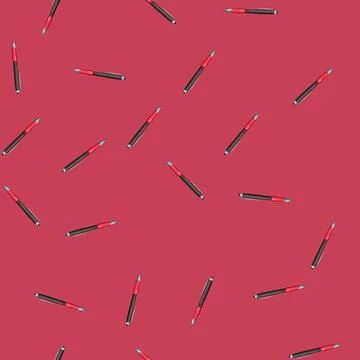 Seamless pattern office pencil cartoon vector sign color Illustration