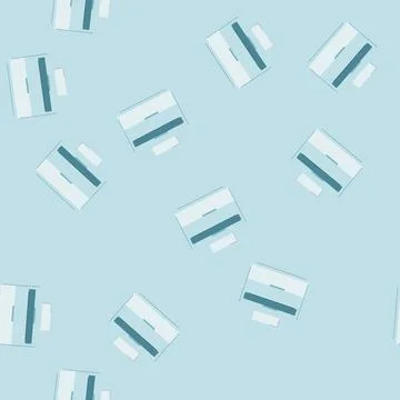 Seamless pattern office printer paper cartoon vector Stock Illustration