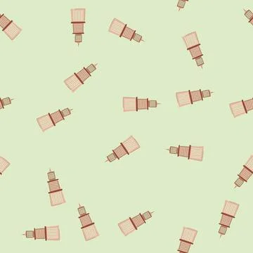 Seamless pattern office skyscraper cartoon vector Stock Illustration
