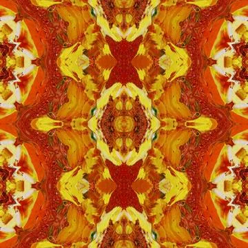 Seamless pattern, oil painting Stock Illustration