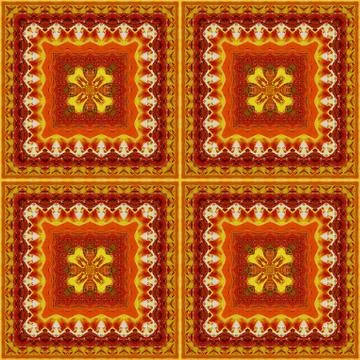 Seamless pattern, oil painting Stock Illustration