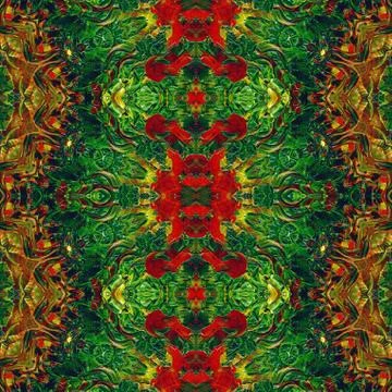 Seamless pattern, oil painting Stock Illustration